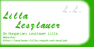 lilla leszlauer business card